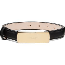 BALMAIN BALMAIN Black 'Balmain' Smooth Leather Belt