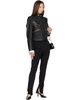 BALMAIN BALMAIN Black Buttoned Lambskin Biker Jacket - 4