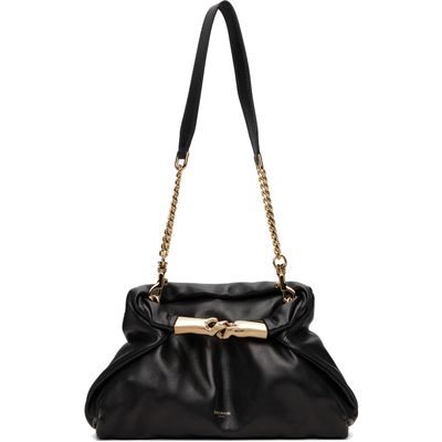 BALMAIN BALMAIN Black 'Dinner At 8' Small Smooth Leather Bag