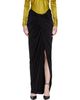 BALMAIN BALMAIN Black Draped Slit Maxi Skirt - 1