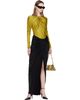 BALMAIN BALMAIN Black Draped Slit Maxi Skirt - 4