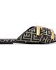 BALMAIN BALMAIN Black Flat Monogram Jacquard Anthem Sandals - 1