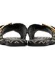 BALMAIN BALMAIN Black Flat Monogram Jacquard Anthem Sandals - 2