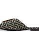 BALMAIN BALMAIN Black Flat Monogram Jacquard Anthem Sandals - 3