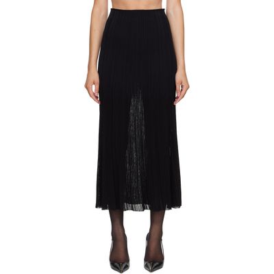 BALMAIN BALMAIN Black Flechage Midi Skirt