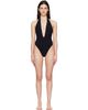 BALMAIN BALMAIN Black Halter Strap Swimsuit - 1