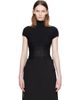 BALMAIN BALMAIN Black High Collar Knit Bodysuit - 1