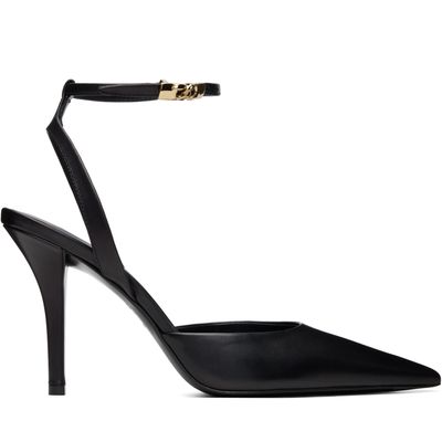 BALMAIN BALMAIN Black Leather Strappy Heels