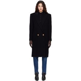 BALMAIN BALMAIN Black Long Wool Coat
