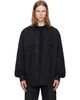 BALMAIN BALMAIN Black Monogram Denim Overshirt - 1