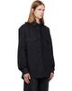 BALMAIN BALMAIN Black Monogram Denim Overshirt - 2