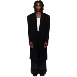 BALMAIN BALMAIN Black Oversized Wool & Cashmere Coat