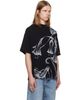 BALMAIN BALMAIN Black Printed 'Balmain Flower' T-shirt - 2