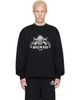BALMAIN BALMAIN Black Printed 'Balmain Vine' Sweatshirt - 1