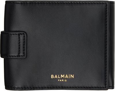 BALMAIN BALMAIN Black Pulse Trifold Lambskin Wallet