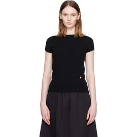 BALMAIN BALMAIN Black Short Sleeve Cashmere Sweater