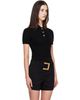 BALMAIN BALMAIN Black Short Sleeves Buttoned Tweed Knit Polo - 2