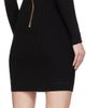 BALMAIN BALMAIN Black Shoulder Cut Mini Dress - 3