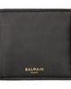 BALMAIN BALMAIN Black Smooth Leather Trifold Wallet - 1