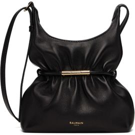 BALMAIN BALMAIN Black Sphynx Mini Smooth Leather Bag