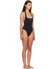 BALMAIN BALMAIN Black Studded Logo Halter Swimsuit - 2