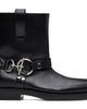 BALMAIN BALMAIN Black T-Bar Calfskin Ankle Boots - 1