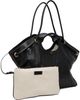 BALMAIN BALMAIN Black Topstitched Leather Large Tote - 2