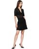 BALMAIN BALMAIN Black V-Neck Knit Flare Minidress - 4