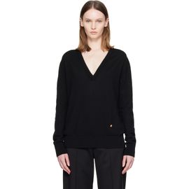 BALMAIN BALMAIN Black V-Neck Light Sweater
