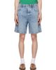BALMAIN BALMAIN Blue Bermuda Denim Shorts - 1