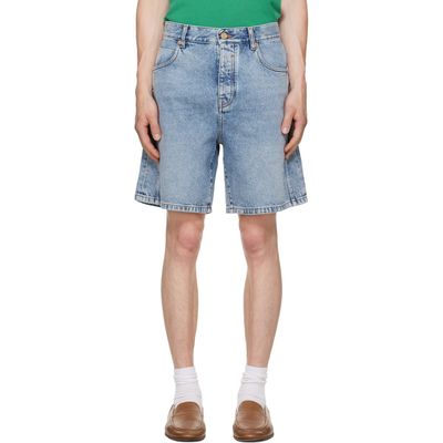 BALMAIN BALMAIN Blue Bermuda Denim Shorts