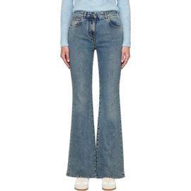 BALMAIN BALMAIN Blue Bootcut Faded Denim Jeans