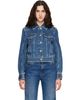 BALMAIN BALMAIN Blue Cropped Denim Jacket - 1