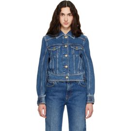 BALMAIN BALMAIN Blue Cropped Denim Jacket
