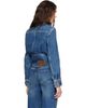 BALMAIN BALMAIN Blue Cropped Denim Jacket - 3