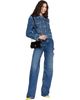 BALMAIN BALMAIN Blue Cropped Denim Jacket - 4