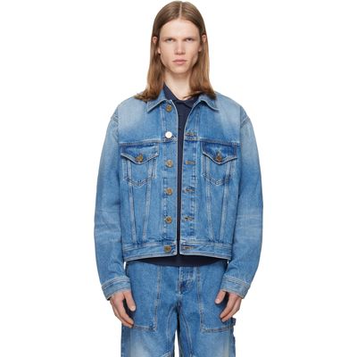 BALMAIN BALMAIN Blue Faded Denim Jacket