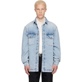 BALMAIN BALMAIN Blue Faded Denim Shirt