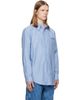 BALMAIN BALMAIN Blue Herringbone Poplin Regular Shirt - 2