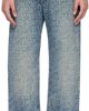 BALMAIN BALMAIN Blue Monogram Laser Loose-Fit Jeans - 1