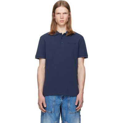 BALMAIN BALMAIN Blue Small Vintage Embroidered Polo