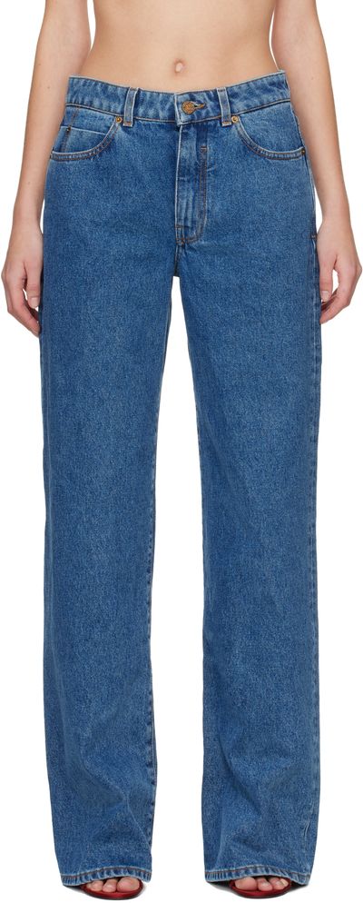 BALMAIN BALMAIN Blue Straight-Leg Jeans