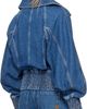 BALMAIN BALMAIN Blue Zipped Denim Bomber Jacket - 3