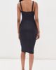 Balmain Balmain Bodycon Compact Jersey Knee Length Dress Ardoise - 3