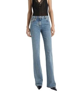 Balmain Balmain Bootcut Faded Denim Jeans in Blue