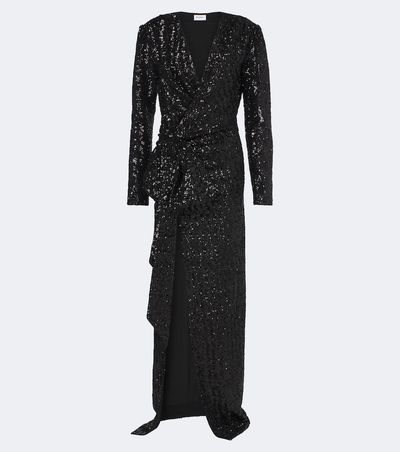 Balmain Balmain Bow-detail sequined gown