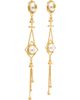 BALMAIN BALMAIN Brass & Faux-Pearl Pendant Earrings - 2