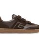 BALMAIN BALMAIN Brown 'Balmain Swan' Suede Sneakers - 1