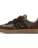 BALMAIN BALMAIN Brown 'Balmain Swan' Suede Sneakers - 3