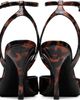 BALMAIN BALMAIN Brown Printed Patent Leather Strappy Heels - 2